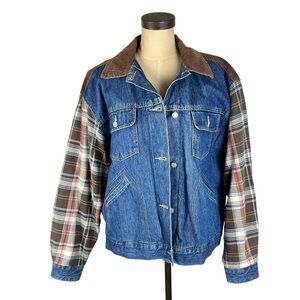 Vintage Arizona Denim & Corduroy‎ quilting lined jacket SZ M
